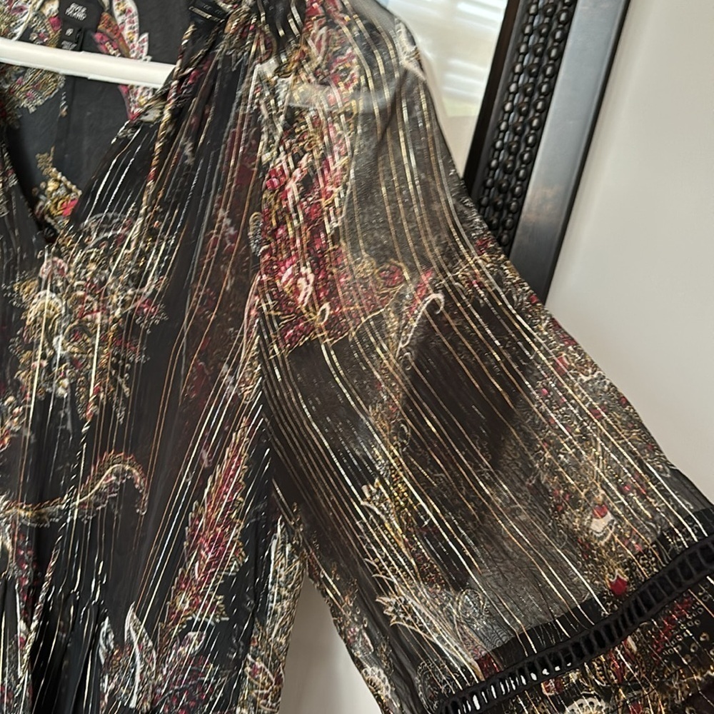 River island black and gold summer dress in size 10 - Picture 13 of 14